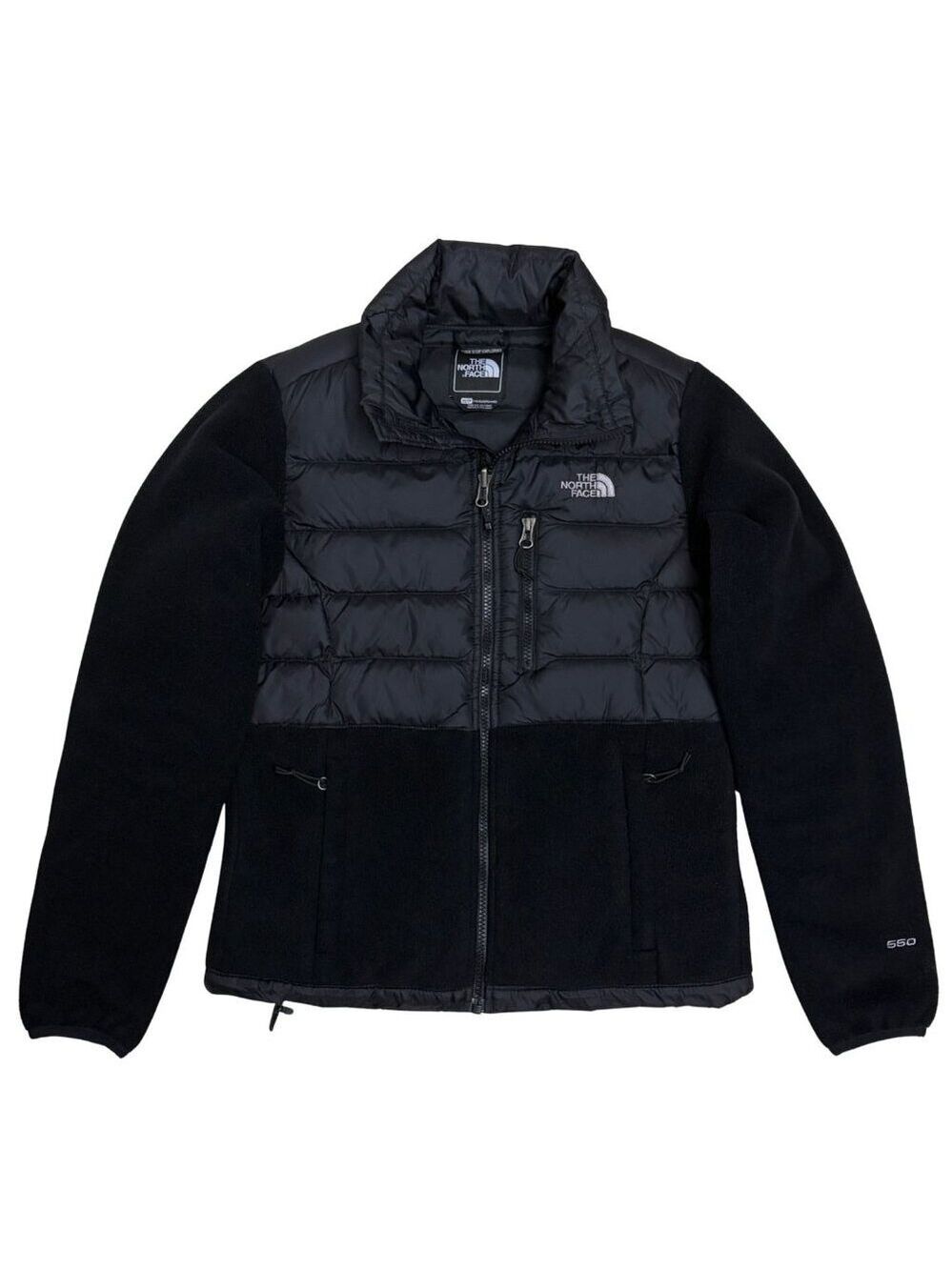 THE NORTH FACE 550 Down Fill Fleece Denali Puffer Hybrid Jacket Womens XS